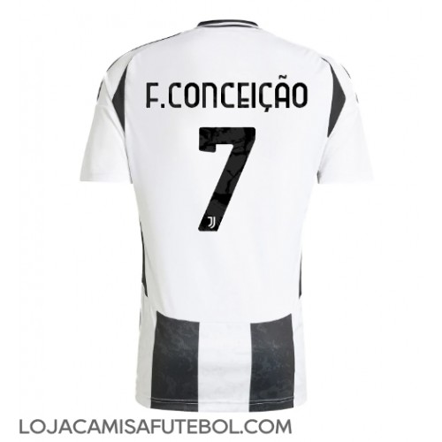 Camisa de Futebol Juventus Francisco Conceicao #7 Equipamento Principal 2024-25 Manga Curta